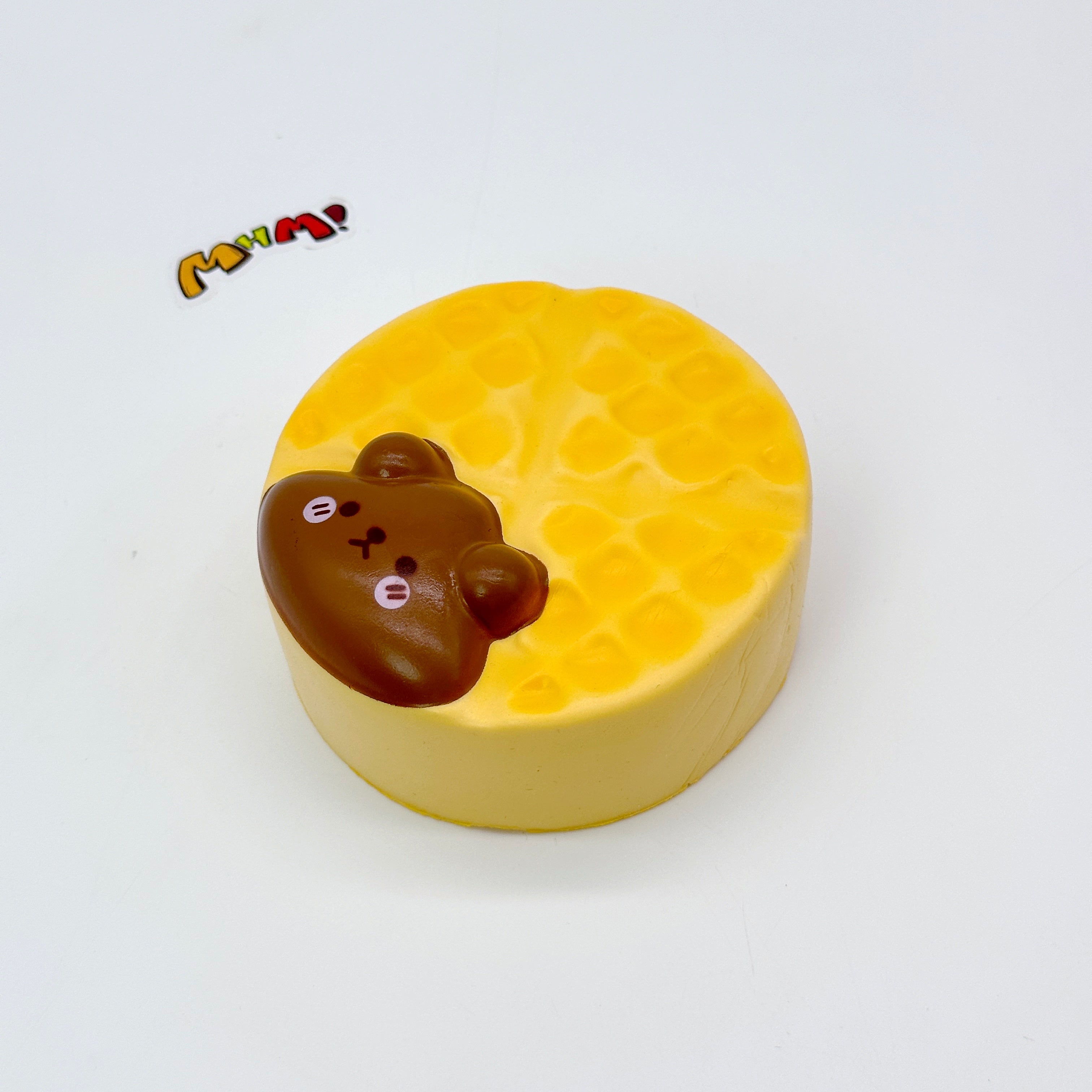 Bunny & Bear Waffle Squishy | Cute Animal Waffle Slow Rising Stre - squishy stress relief toy detail shot