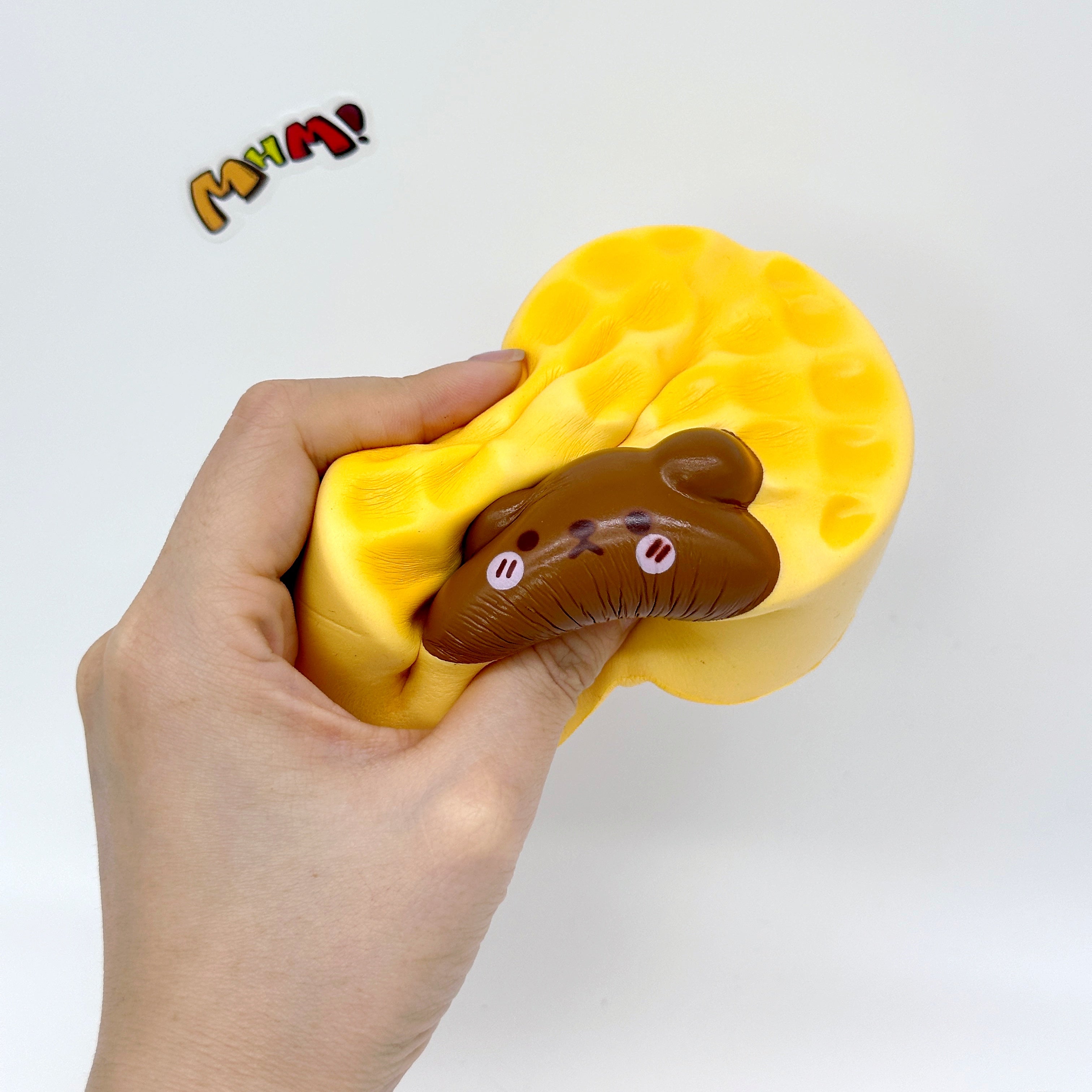 Bunny & Bear Waffle Squishy | Cute Animal Waffle Slow Rising Stre - kawaii squishy toy close up