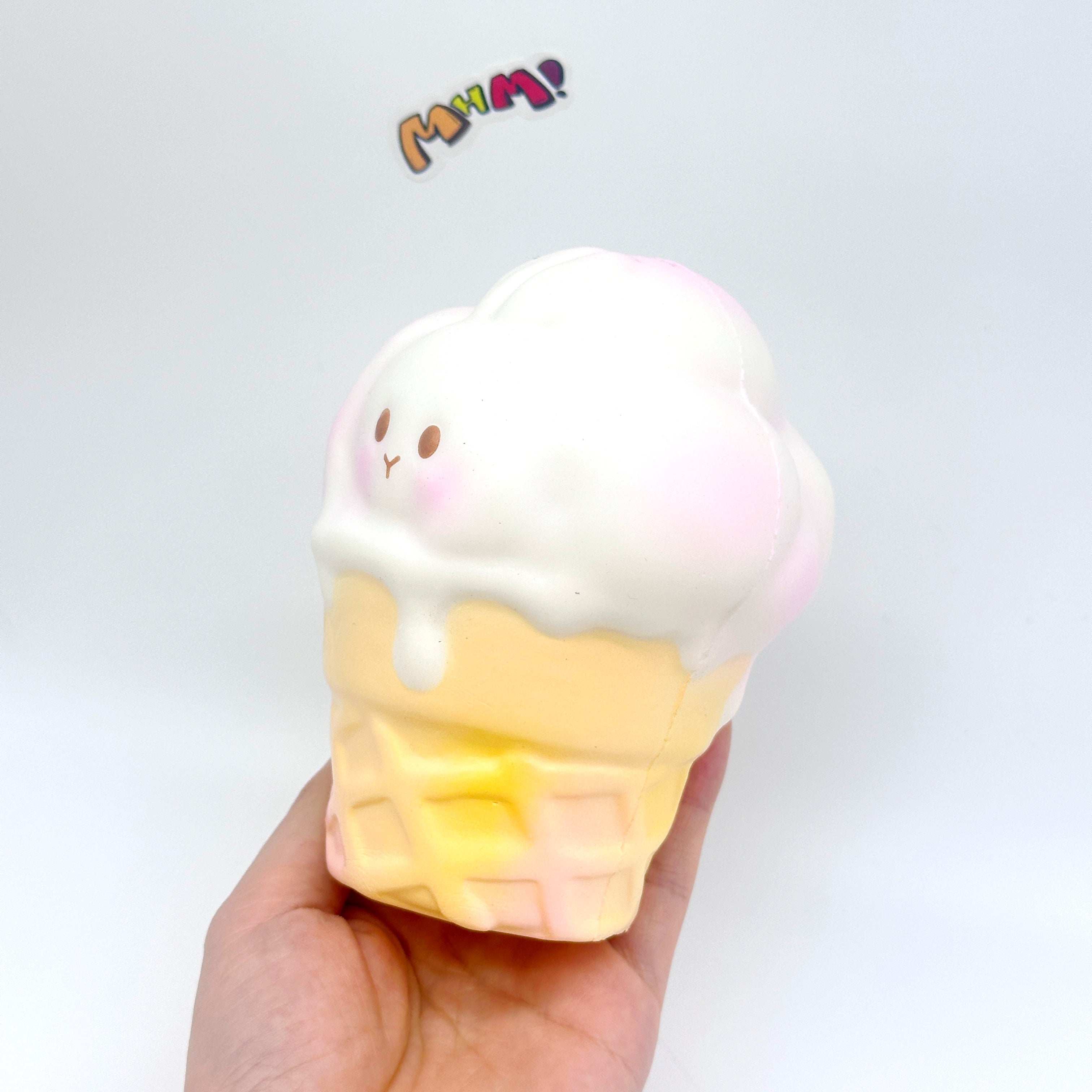 Ice Cream Bunny Squishy | Cute Rabbit Ice Cream Slow Rising Stres - kawaii squishy toy close up