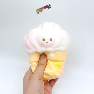 Ice Cream Bunny Squishy | Cute Rabbit Ice Cream Slow Rising Stres - slow rise fidget toy texture close up