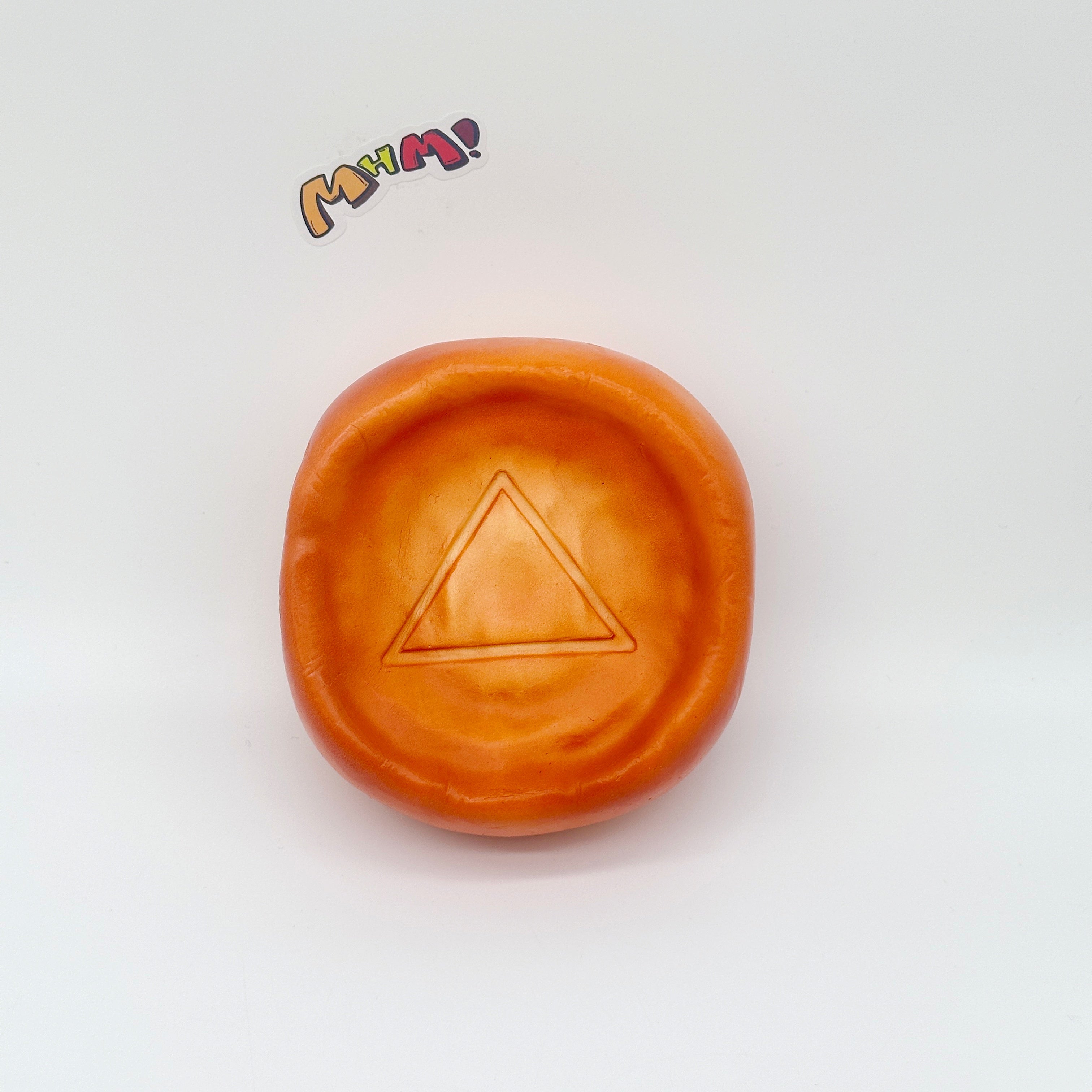 Caramel Dalgona Candy Squishy | Triangle Pattern Sugar Honeycomb  - slow rising squishy toy product photo