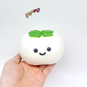 Lucky Persimmon Squishy - White & Pink Cute Persimmon Slow Rising - soft foam stress relief squeeze toy