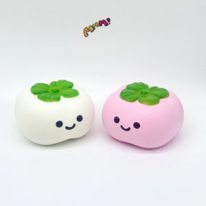 Lucky Persimmon Squishy - White & Pink Cute Persimmon Slow Rising - slow rising squishy toy product photo