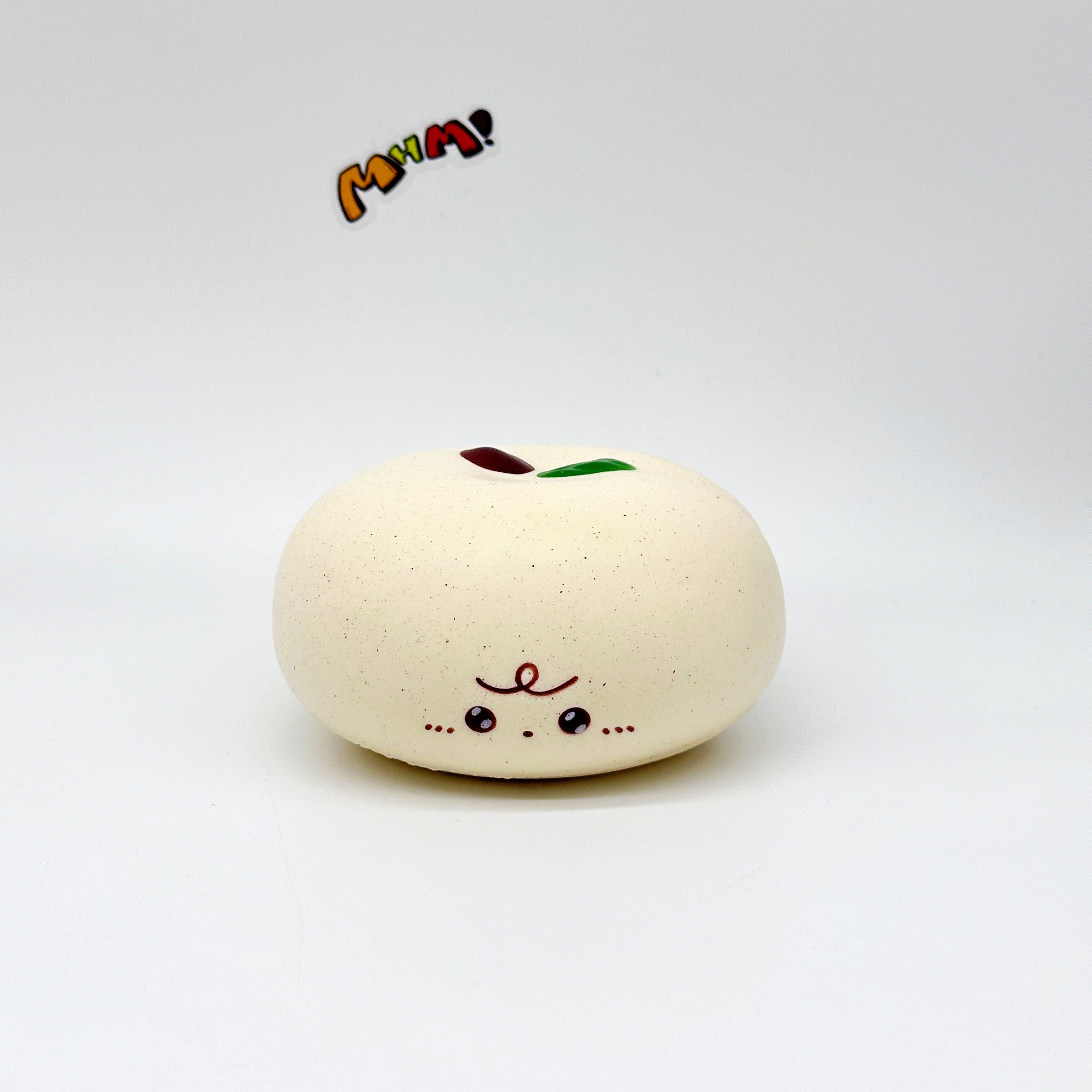 Apple Bread Squishy - Chocolate Brown & Milky White Slow Rising S - squishy stress relief toy detail shot