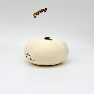 Apple Bread Squishy - Chocolate Brown & Milky White Slow Rising S - kawaii squishy toy close up