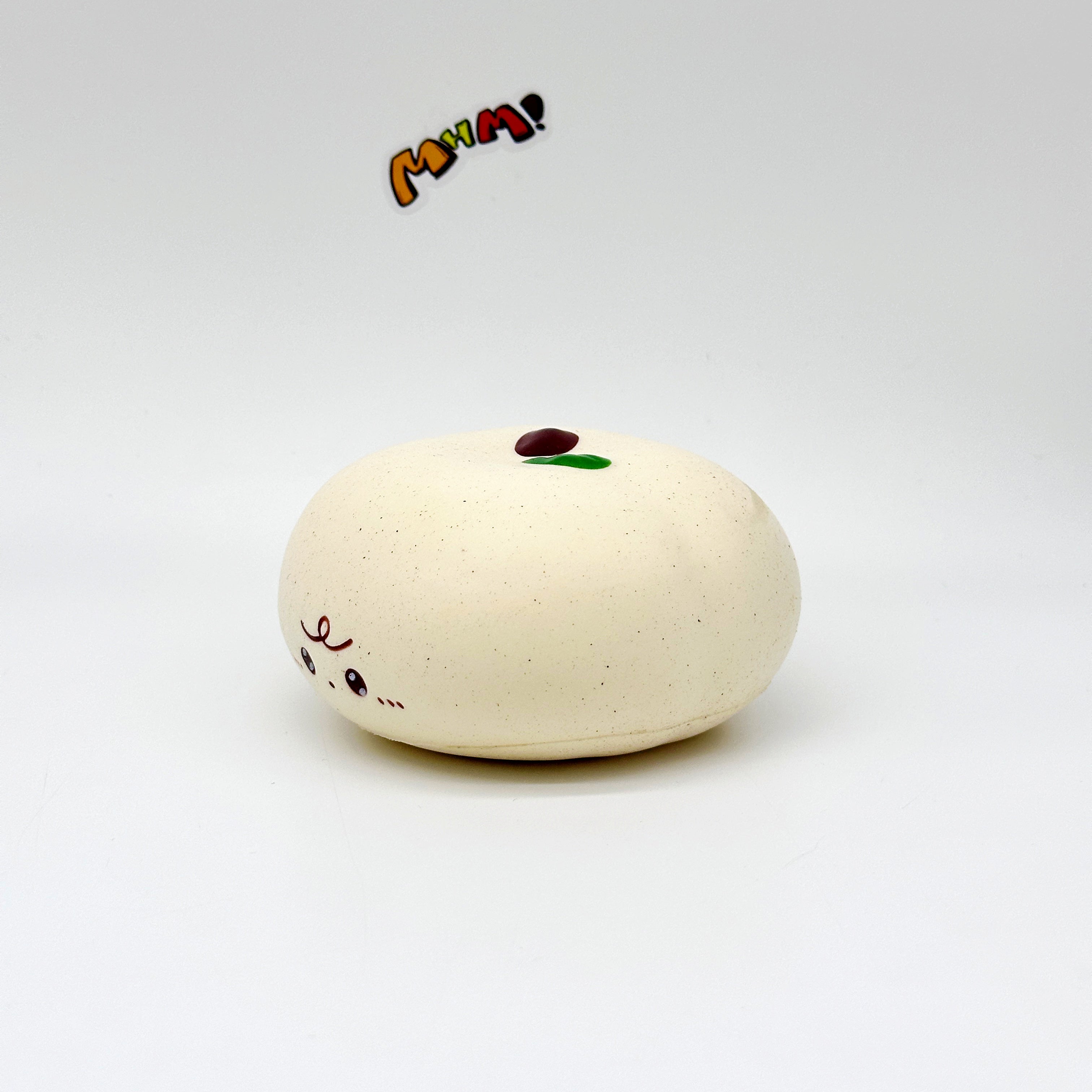 Apple Bread Squishy - Chocolate Brown & Milky White Slow Rising S - kawaii squishy toy close up