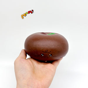Apple Bread Squishy - Chocolate Brown & Milky White Slow Rising S - cute squishy toy packaging display