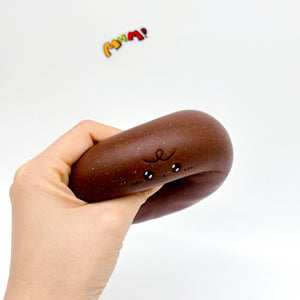 Apple Bread Squishy - Chocolate Brown & Milky White Slow Rising S - cute squishy gift toy display