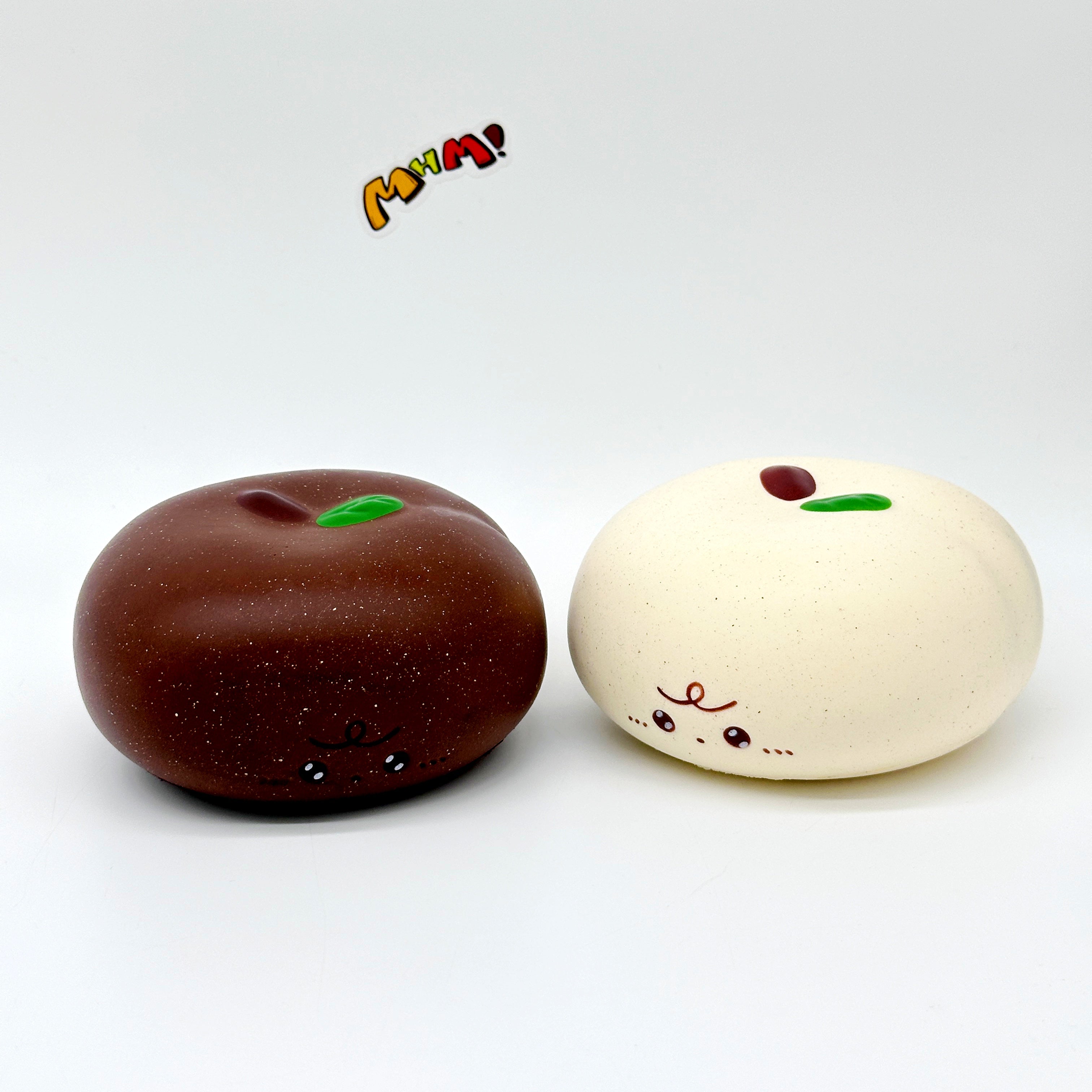 Apple Bread Squishy - Chocolate Brown & Milky White Slow Rising S - slow rising squishy toy product photo