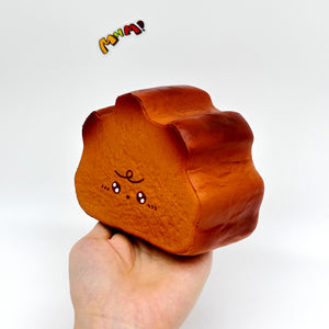 Milk Haas Bread Squishy - Chocolate Brown & Original Bread Yellow - kawaii squishy toy collection photo