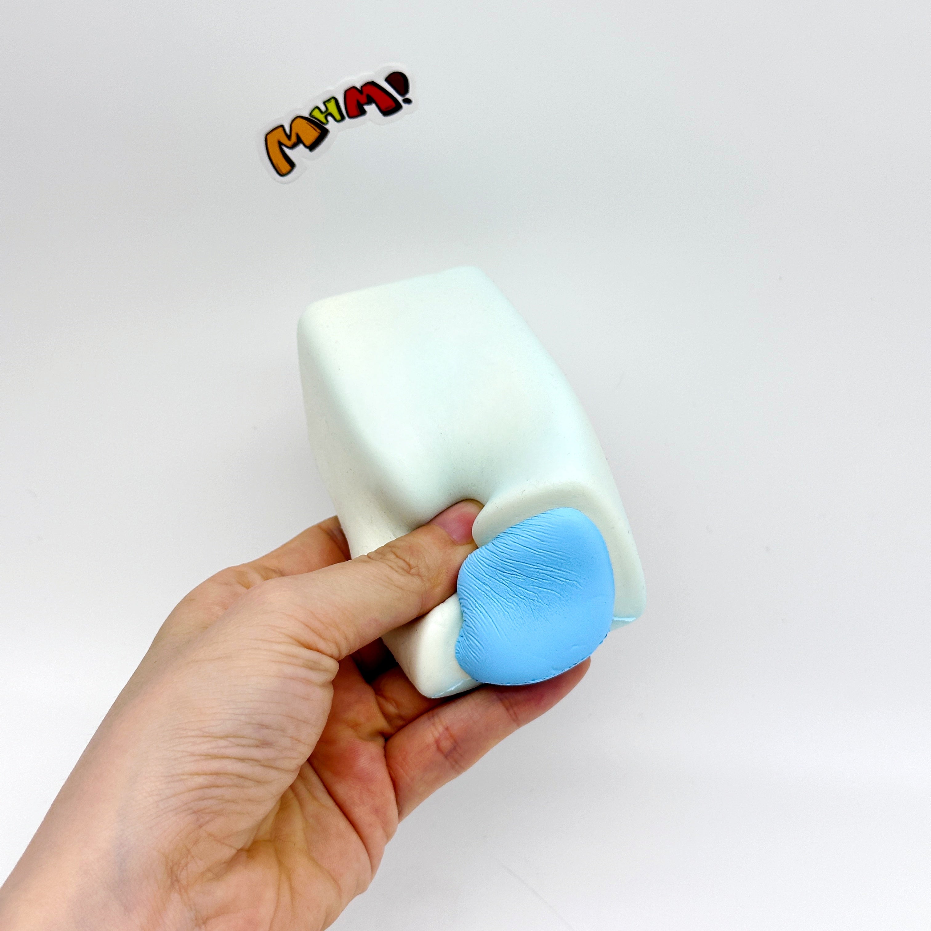 Mint Gummy Squishy | Candy Themed Slow Rising Stress Relief Toy - squishy toy size reference with hand