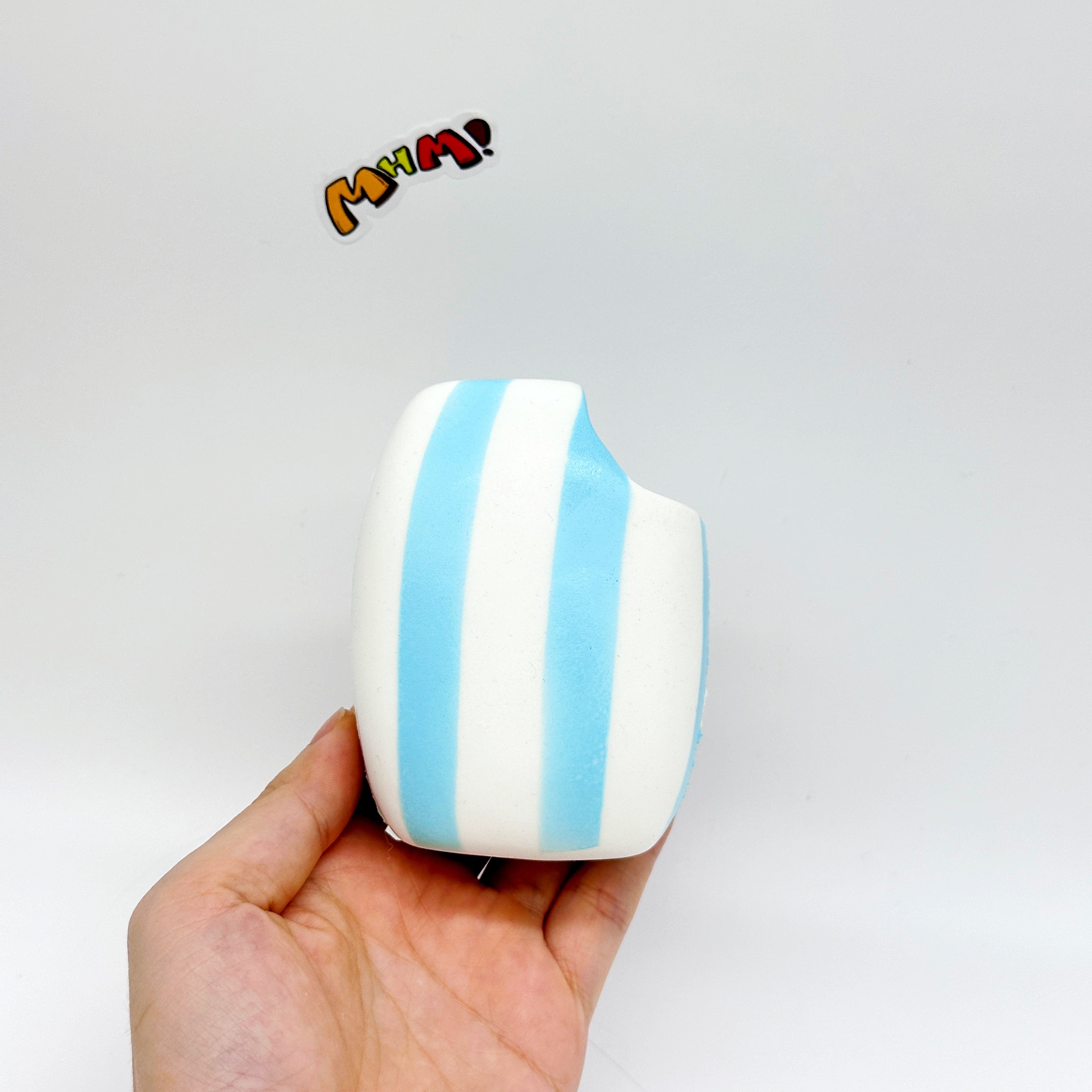 Blue Striped Fruit Gummy Squishy | Candy Themed Slow Rising Stres - kawaii squishy toy close up