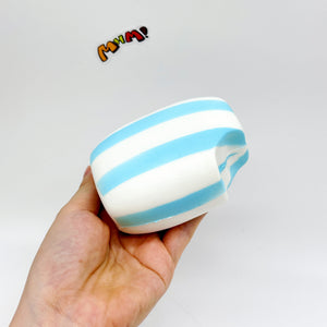 Blue Striped Fruit Gummy Squishy | Candy Themed Slow Rising Stres - slow rise fidget toy texture close up