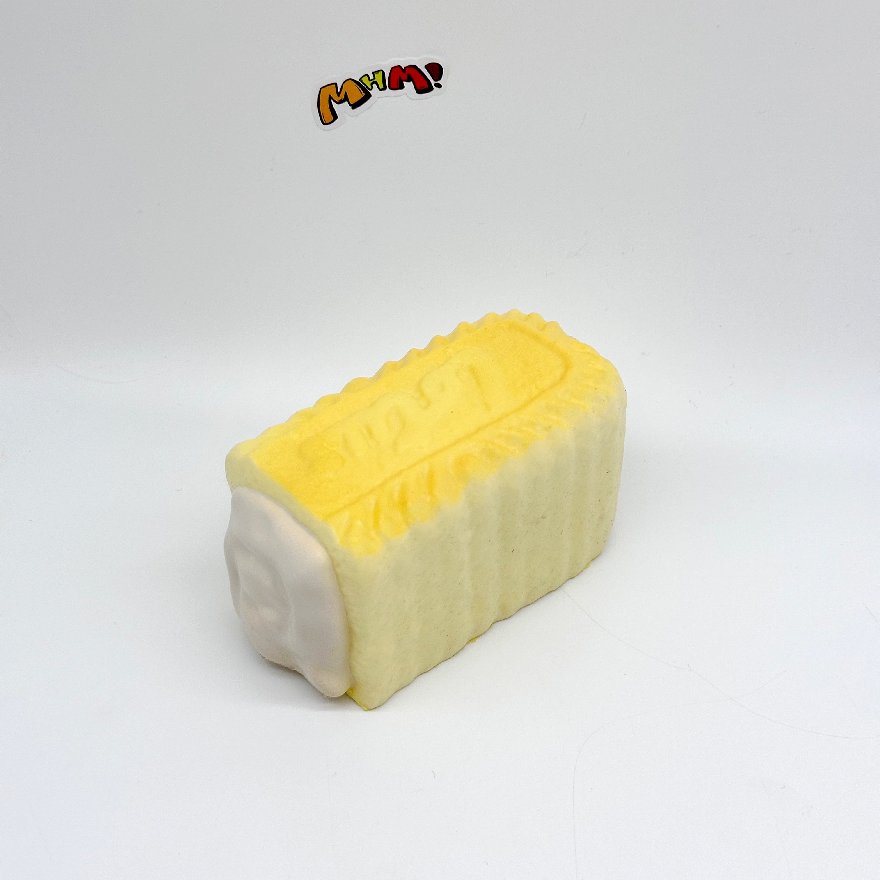 Thick Cream Filled Milk Biscuit Squishy | Snack Themed Slow Risin - squishy stress relief toy detail shot