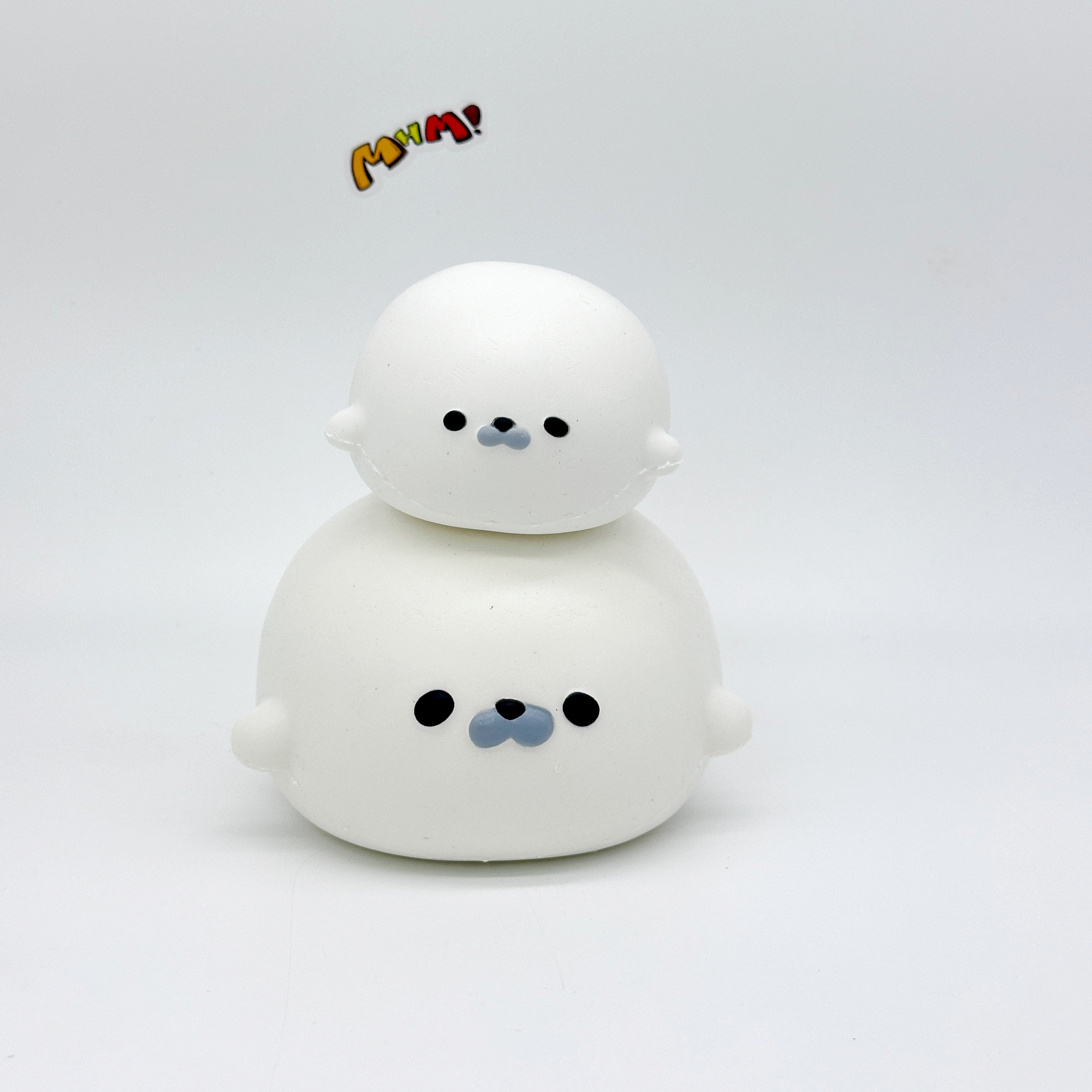 MHM Slow-Rebound Toy Series: Seal Dumpling — Super soft and perfect for little hands. These soft, bouncy rubber toys are ideal for children; they make great gifts for birthdays and holidays, as well as excellent stress-relief toys.