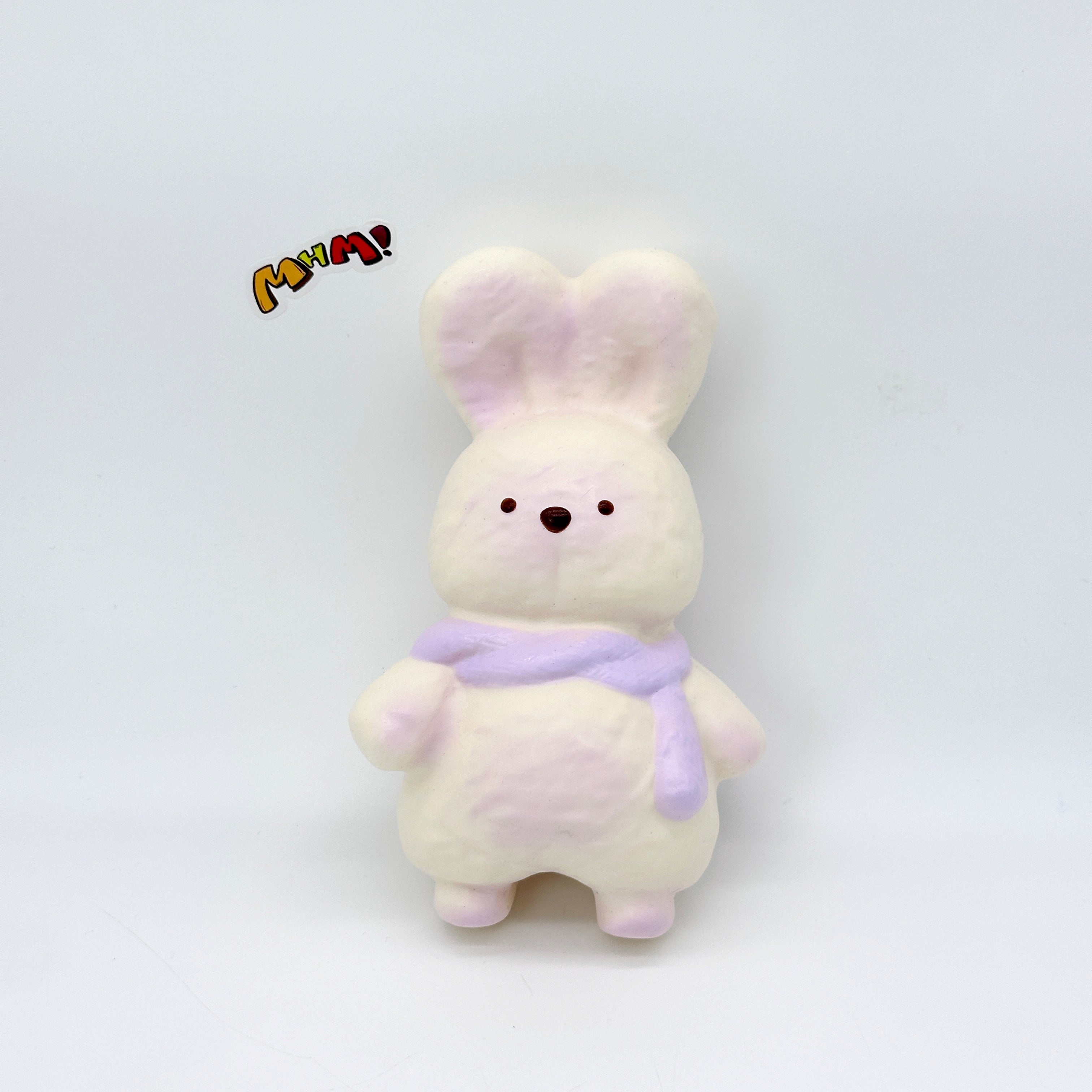 🐰 Squishy Lapin Écharpe Violette | Jouet anti-stress animal mignon à montée lente