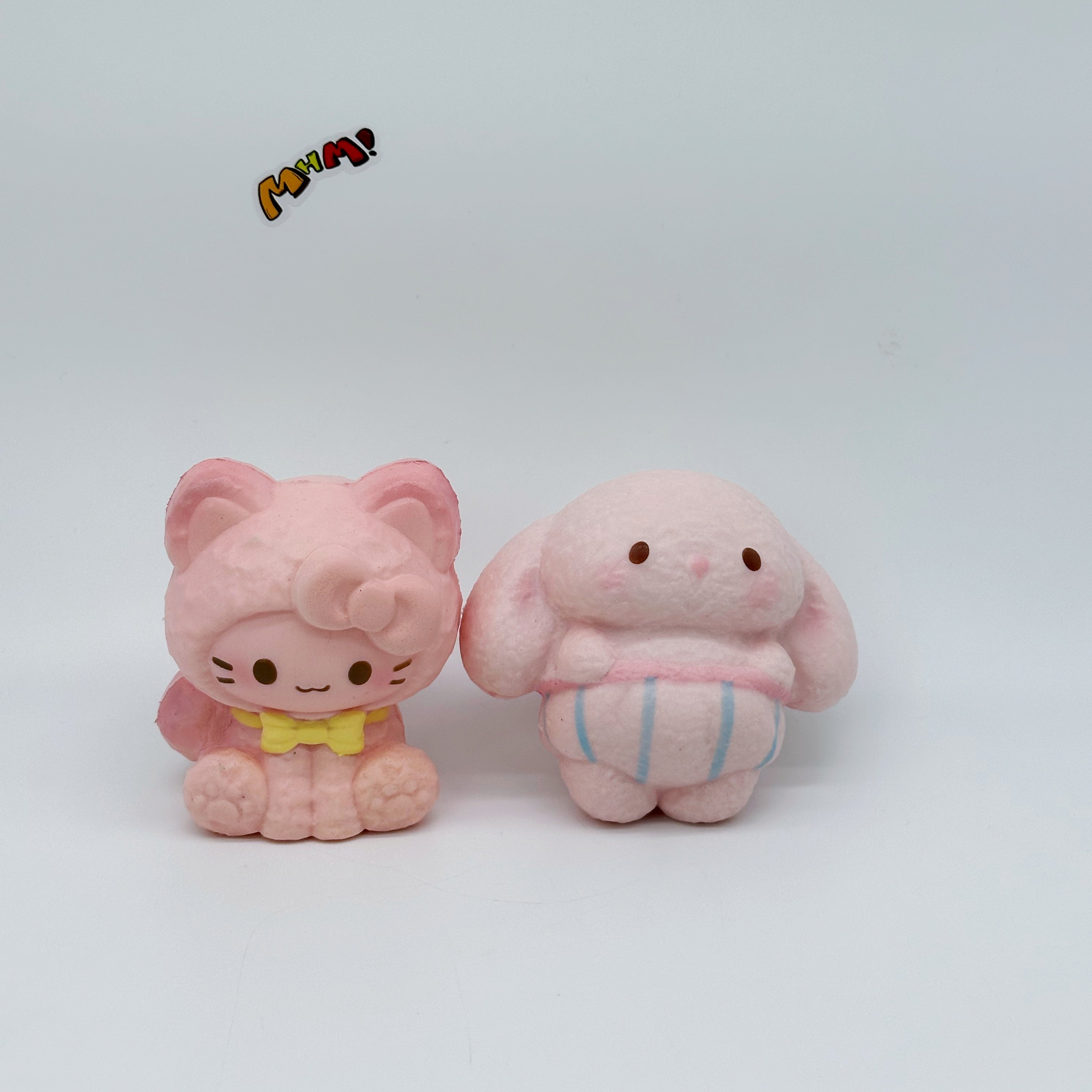 🍰 Cream Cake Squishy Series - Pink Kitten & Pink Bunny | Cute Dessert Slow Rising Stress Relief Toy