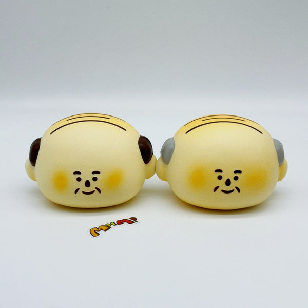 👴 Grandpa Bun Squishy 2 Colors | Brown & White Hair Slow Rising Toy ...