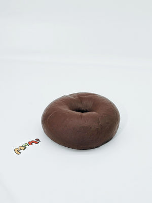 Chocolate Bagel Squishy | Bakery Themed Slow Rising Stress Relief - soft slow rise fidget toy front view