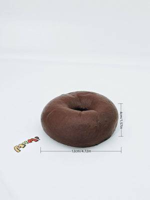 Chocolate Bagel Squishy | Bakery Themed Slow Rising Stress Relief - slow rise fidget toy texture close up