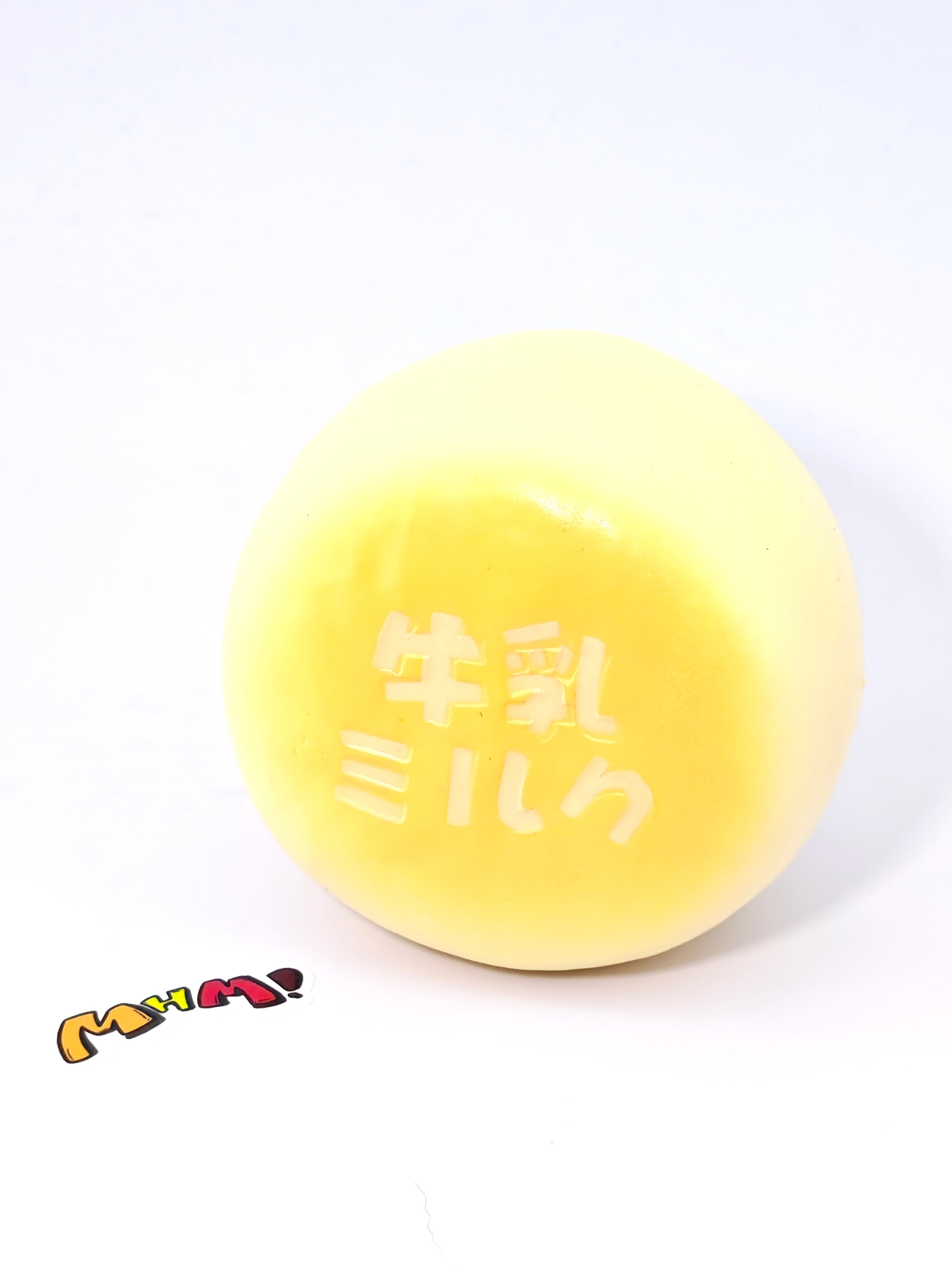 Soft Milk Bun Squishy | 3 Styles Dairy Bakery Themed Slow Rising  - squishy stress relief toy detail shot