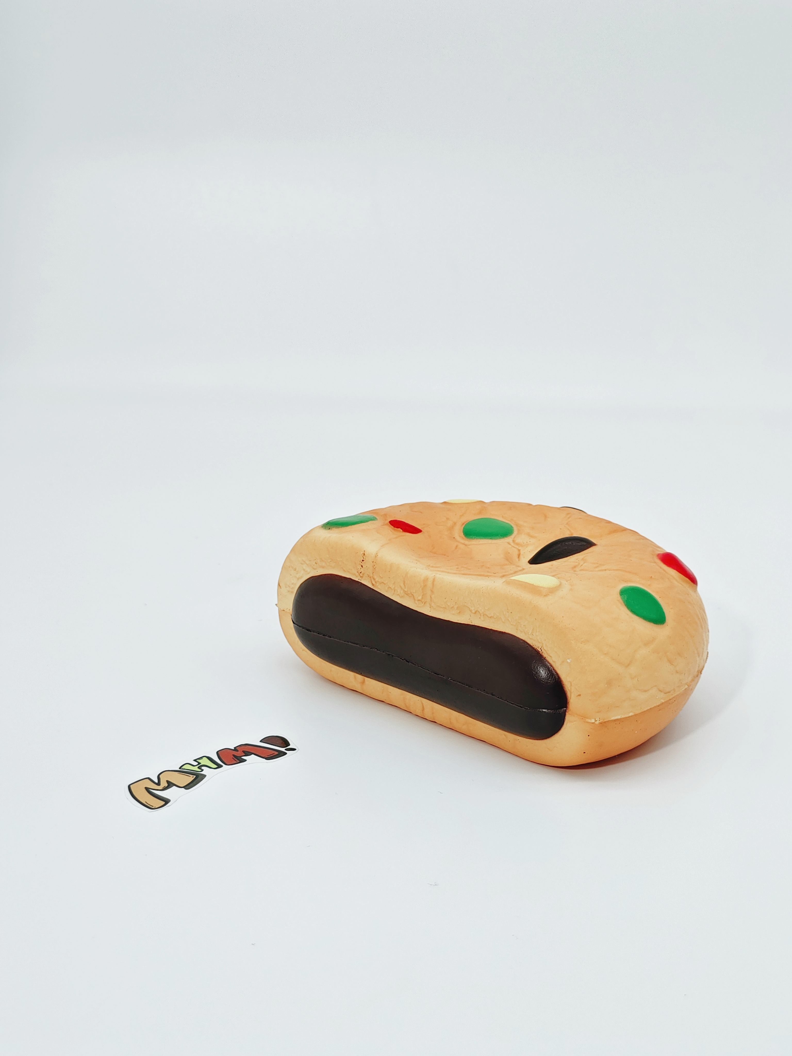 Vanilla Mochi Cookie Sandwich Squishy - Sticky & Chewy Filling Toy | Slow Rising Butter Scented Fidget