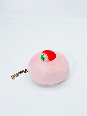Pink Strawberry Souffl Squishy | Dessert Themed Slow Rising Stres - slow rising squishy toy product photo