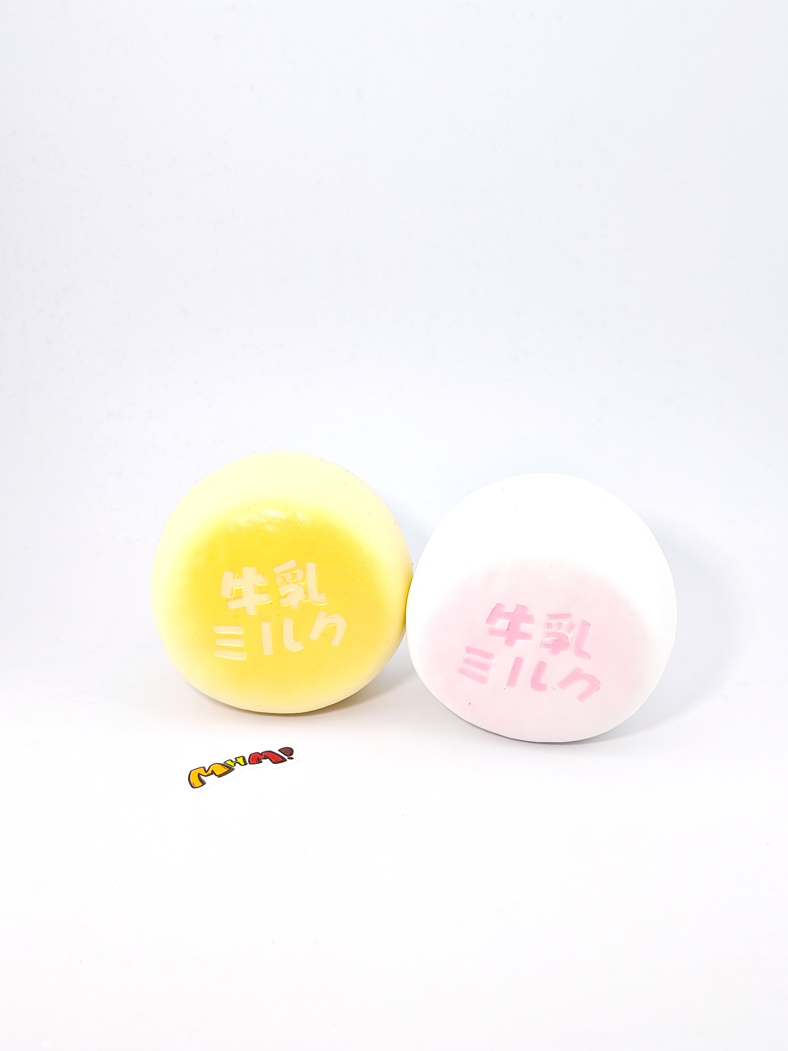 Soft Milk Bun Squishy | 3 Styles Dairy Bakery Themed Slow Rising  - slow rise fidget toy texture close up