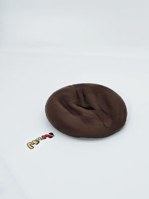 Chocolate Bagel Squishy | Bakery Themed Slow Rising Stress Relief - squishy stress relief toy detail shot