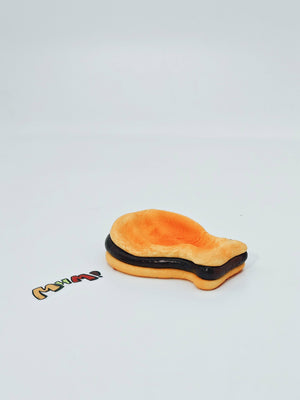 Chocolate Filling Fish Cake Squishy | Snack Themed Slow Rising St - slow rising squeeze toy side angle view