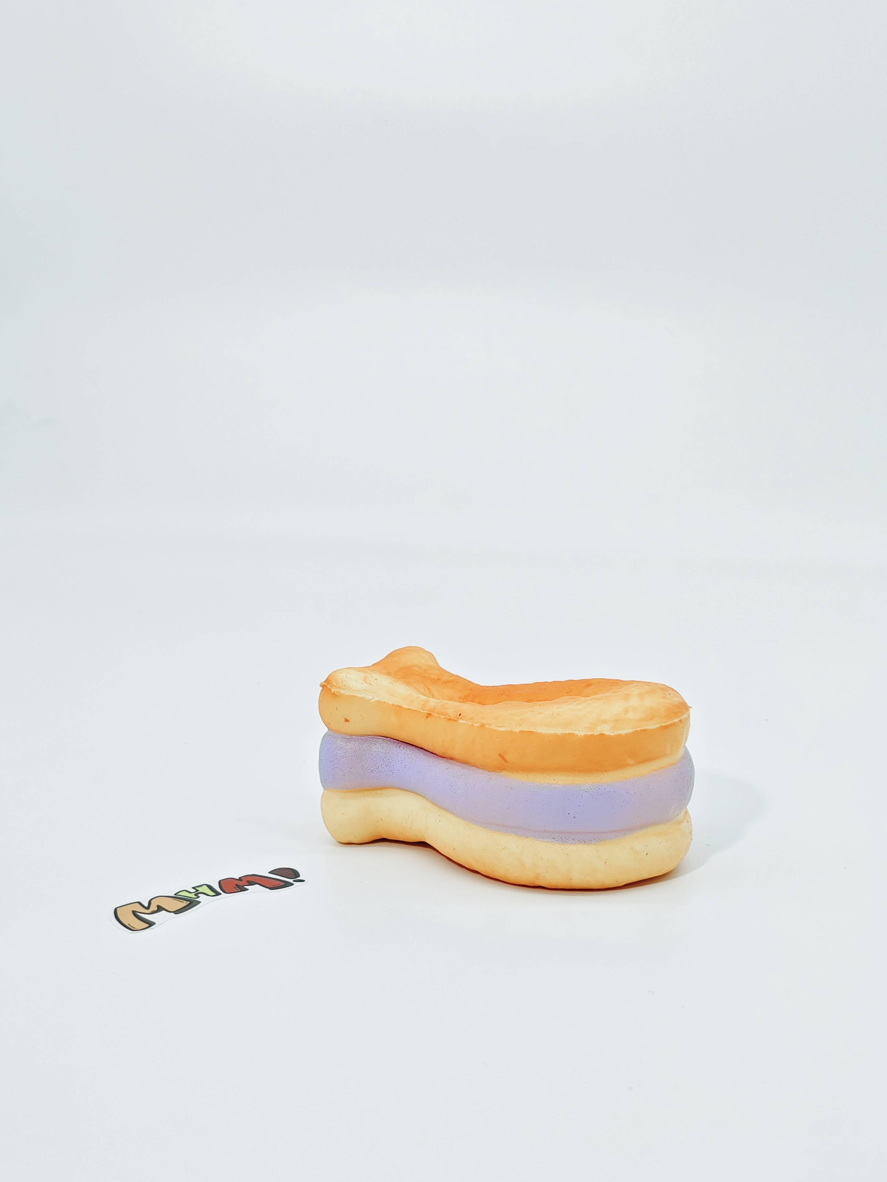Purple Filling Fish Cake Squishy | Snack Themed Slow Rising Stres - slow rise fidget toy texture close up