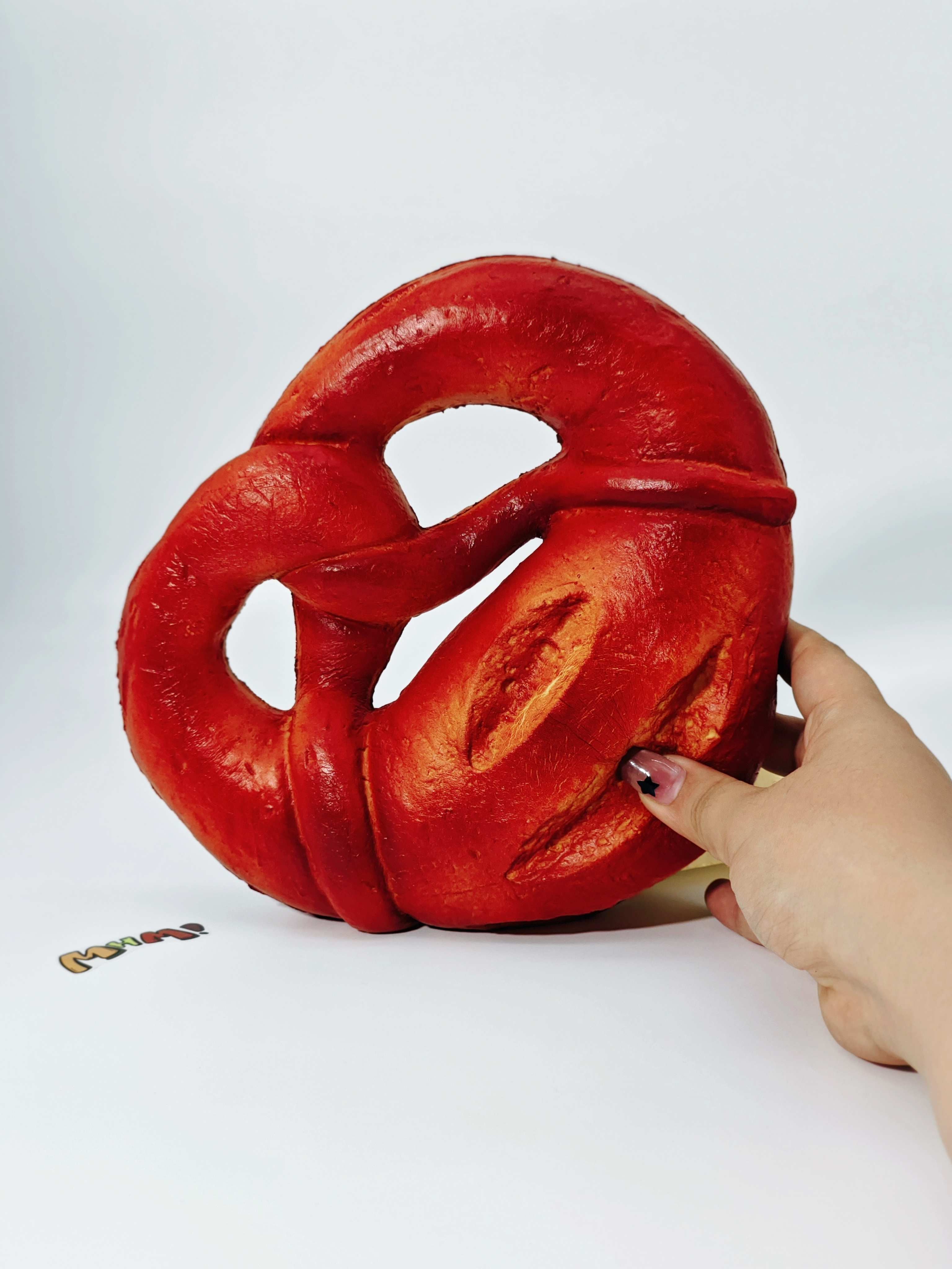 Sticky Salted Pretzel Roll Squishy - Glazed Lye Bread Toy | Savory German Bakery Fidget