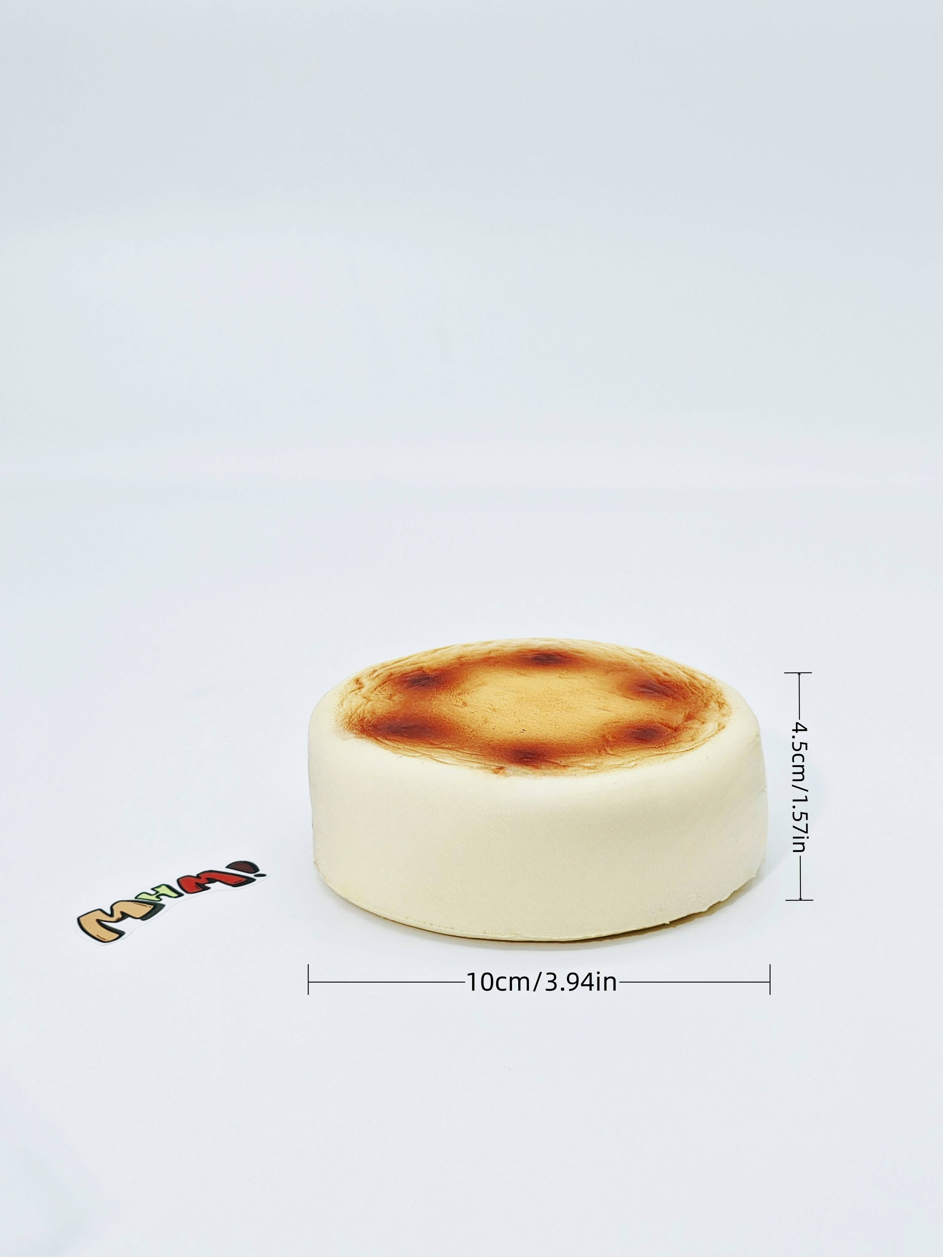 Basque Cheesecake Squishy | Dessert Themed Slow Rising Stress Rel - soft foam stress relief squeeze toy