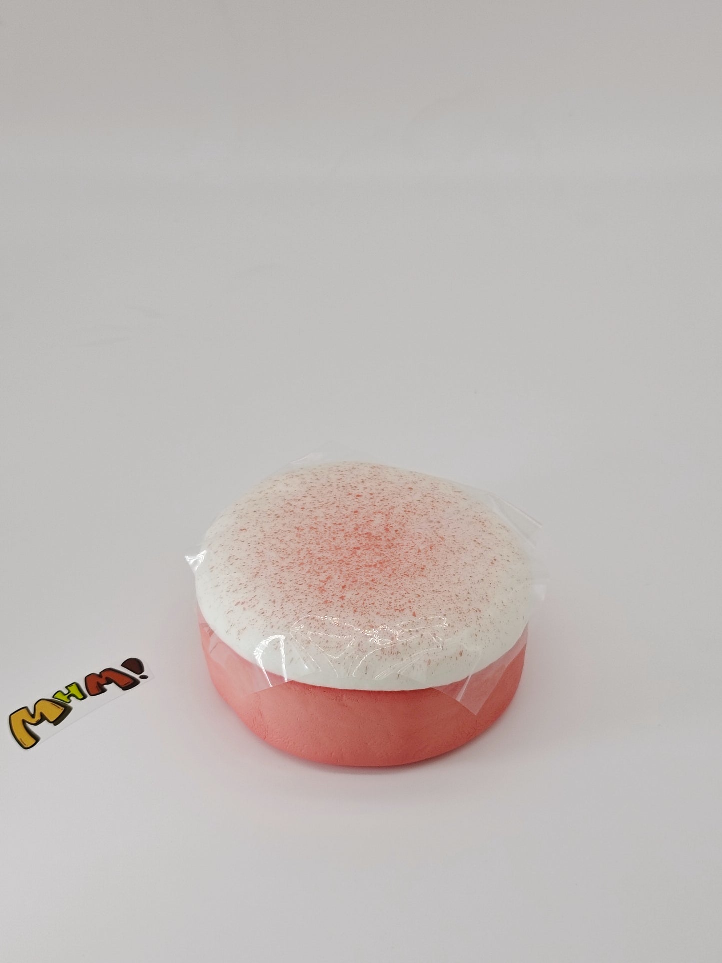 MHM Squishy Series White Peach Oolong Rolls Slow Rebound Simulated Food Sticky Hands Soft Stress Relief Toys