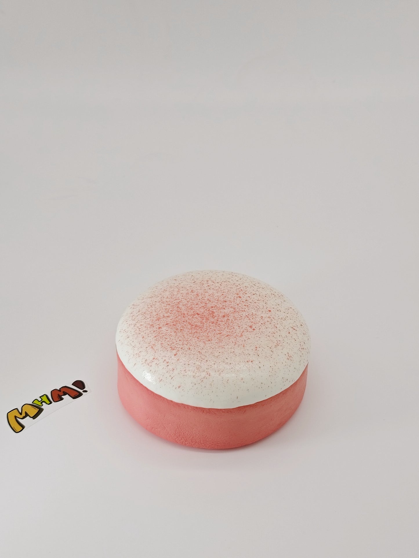 MHM Squishy Series White Peach Oolong Rolls Slow Rebound Simulated Food Sticky Hands Soft Stress Relief Toys
