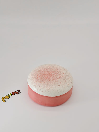 MHM Squishy Series White Peach Oolong Rolls Slow Rebound Simulated Food Sticky Hands Soft Stress Relief Toys