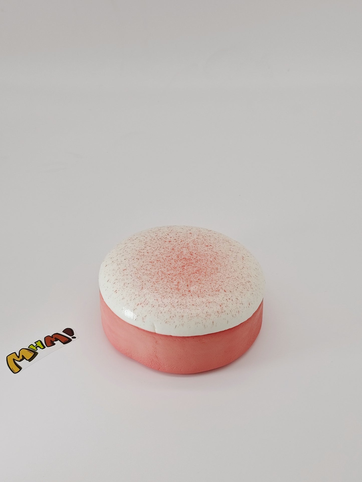 MHM Squishy Series White Peach Oolong Rolls Slow Rebound Simulated Food Sticky Hands Soft Stress Relief Toys