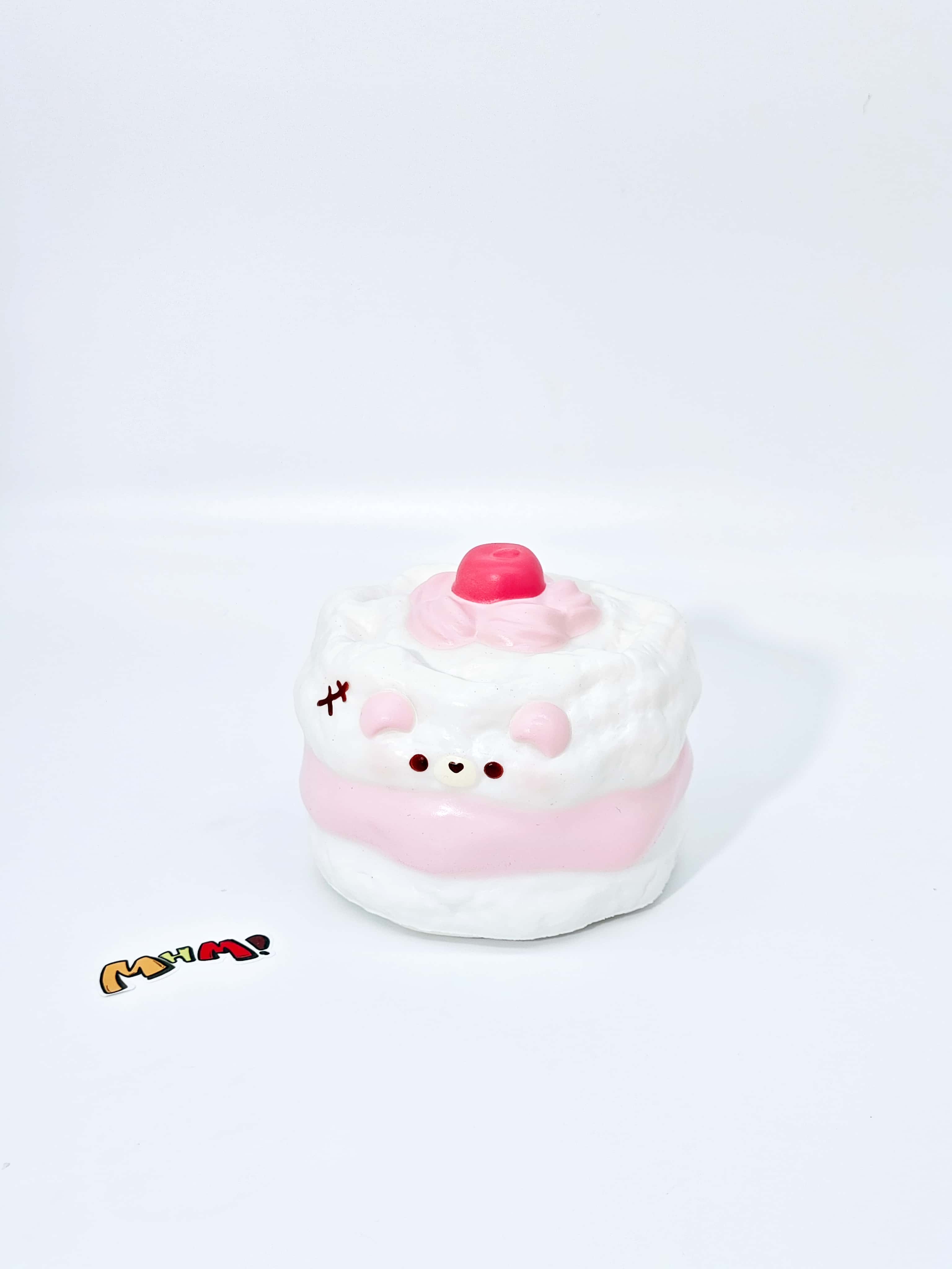 Bear Chiffon Cake Squishy | 2 Styles Bakery Themed Slow Rising St - kawaii squishy toy close up