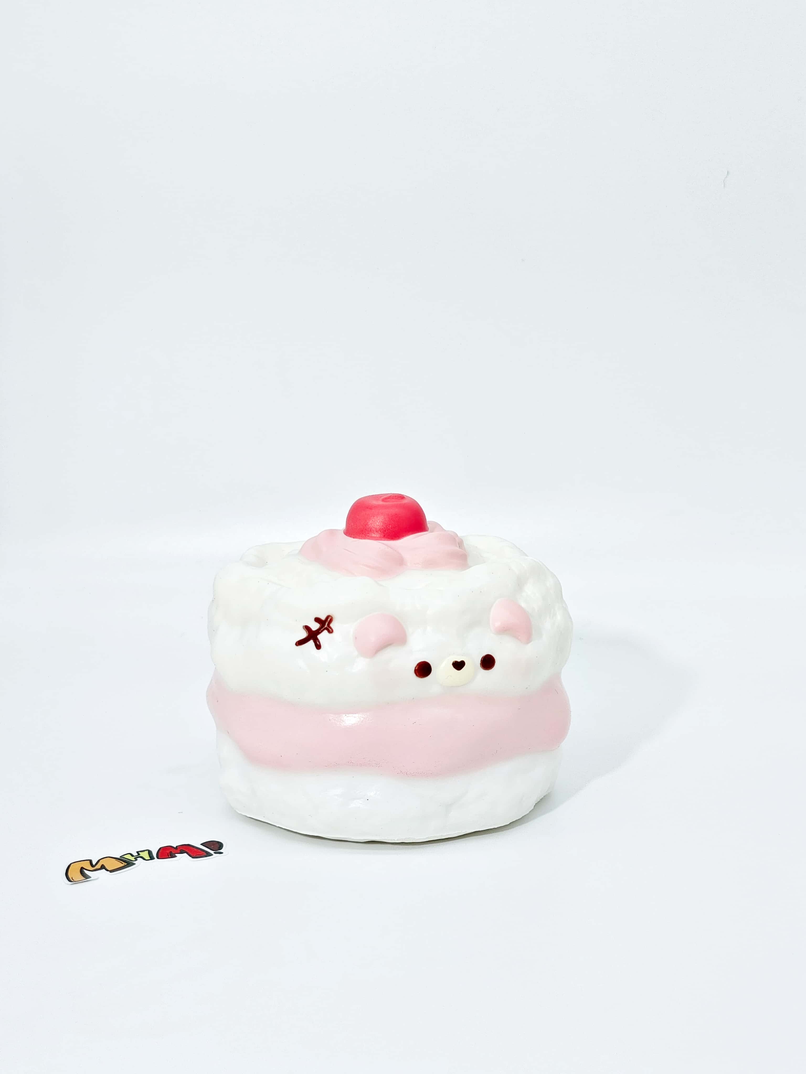Bear Chiffon Cake Squishy | 2 Styles Bakery Themed Slow Rising St - squishy toy size reference with hand