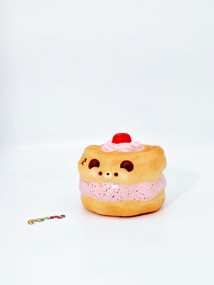 Bear Chiffon Cake Squishy | 2 Styles Bakery Themed Slow Rising St - slow rising squeeze toy side angle view