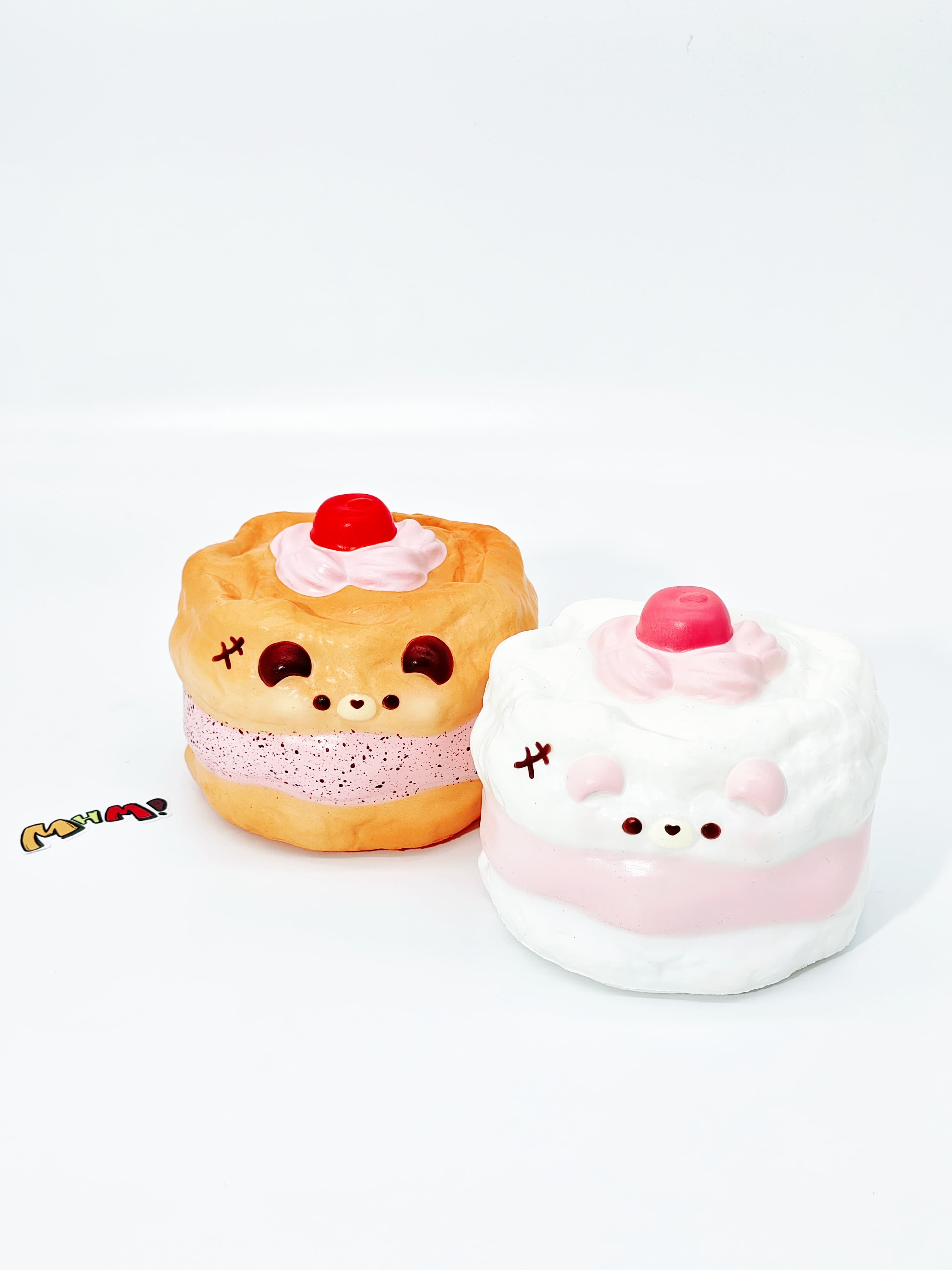 Bear Chiffon Cake Squishy | 2 Styles Bakery Themed Slow Rising St - slow rising squishy toy product photo