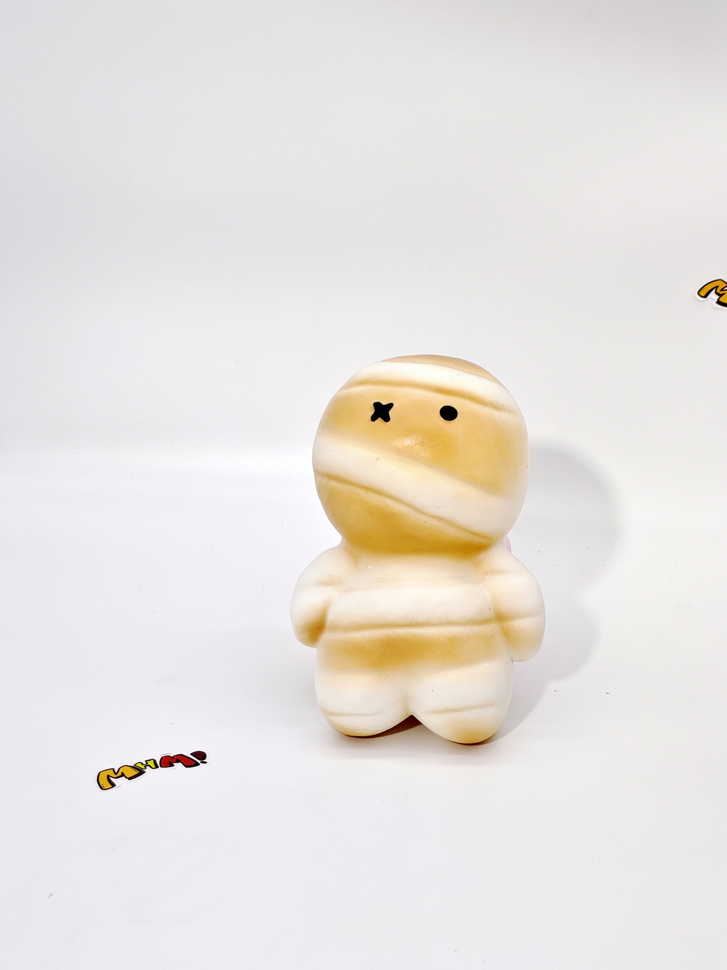 Little mummy squishy toy sand color sticky soft bandage texture halloween fidget