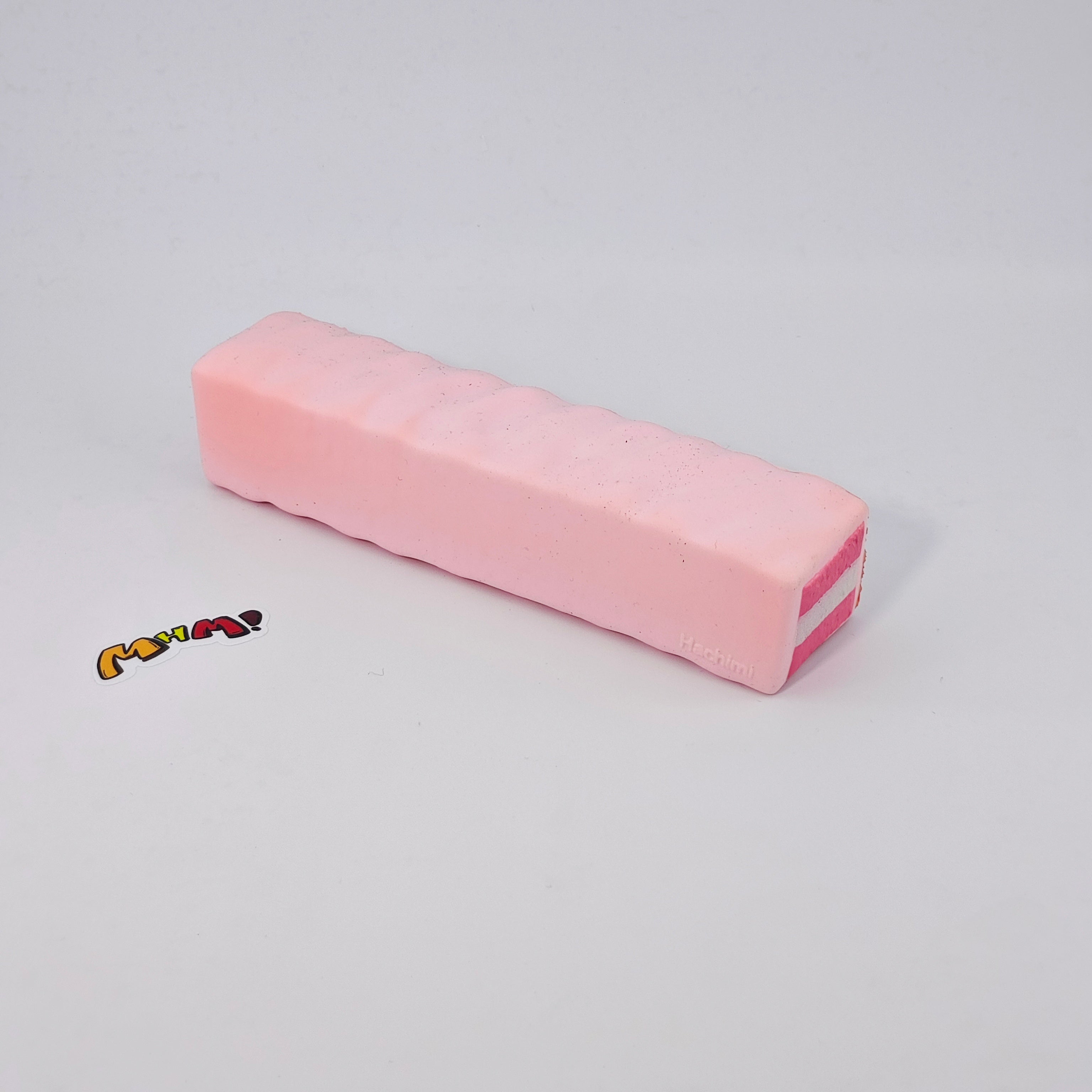Strawberry & Raw Chocolate Wafer Biscuit Squishy 2-Pack Set | Sna - squishy toy size reference with hand