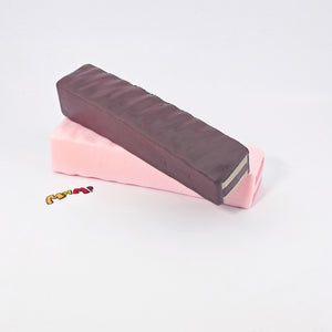 Strawberry & Raw Chocolate Wafer Biscuit Squishy 2-Pack Set | Sna - squishy stress relief toy detail shot