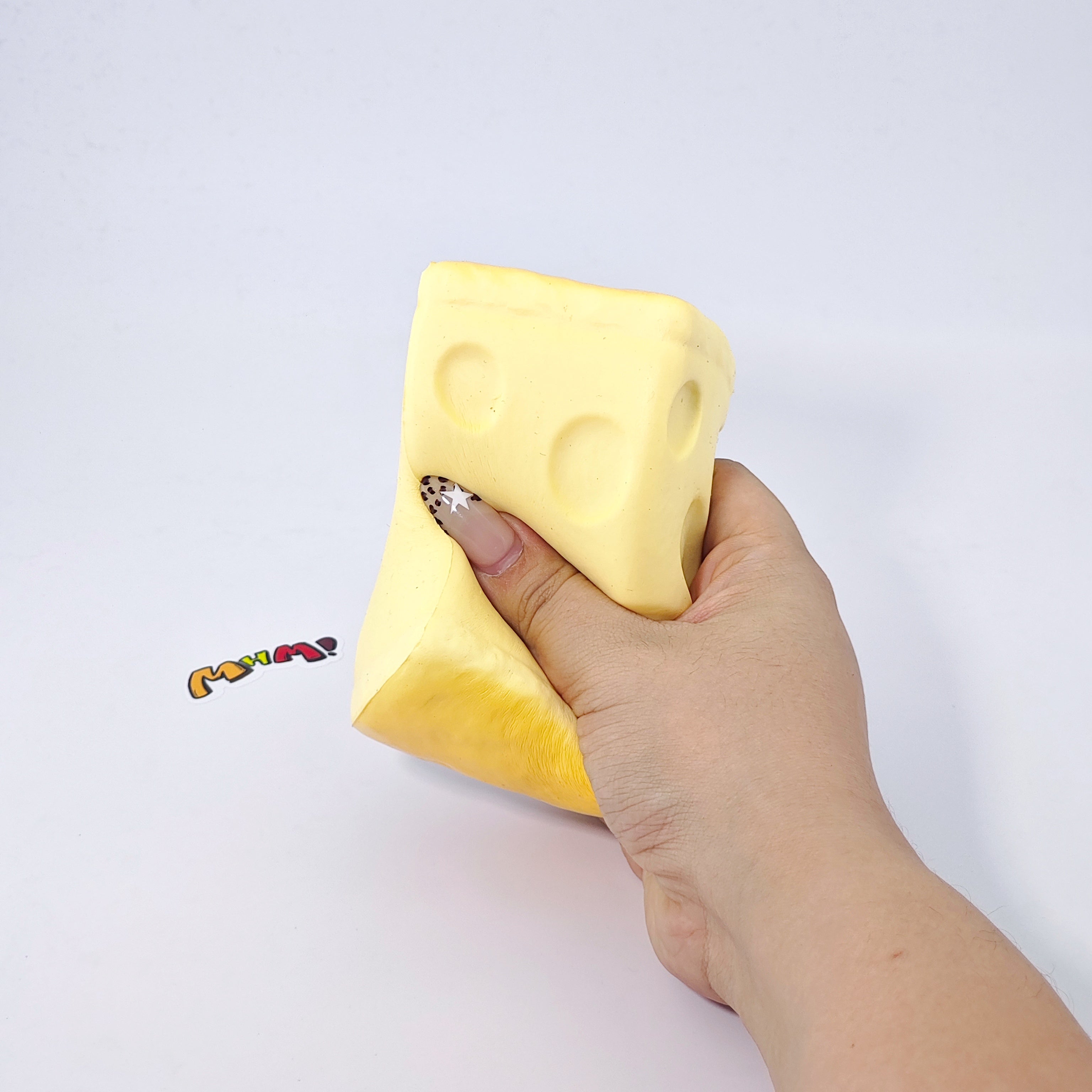 Cheese Toast Stick Squishy | 2 Styles Bakery Themed Slow Rising S - squishy toy size reference with hand