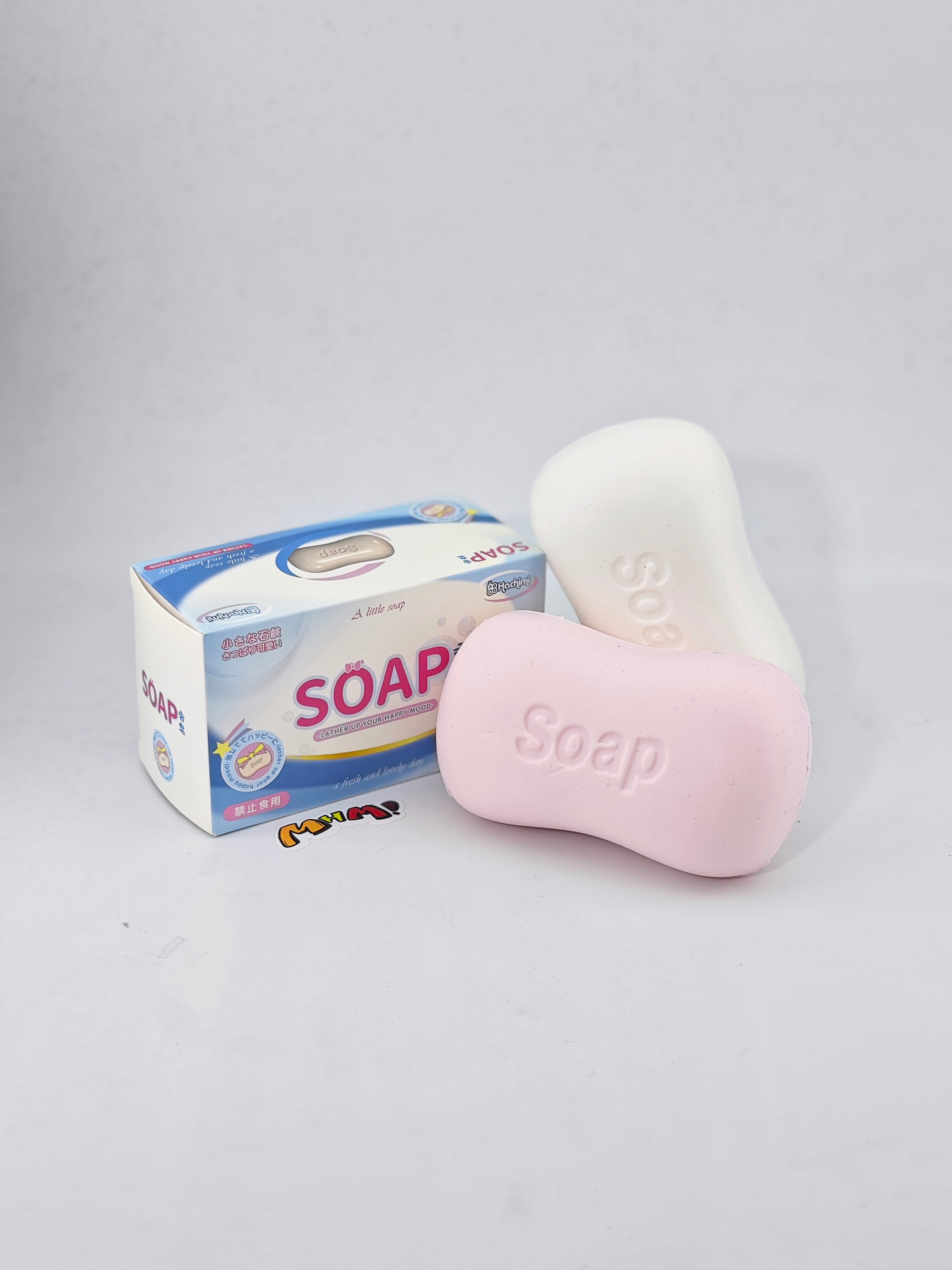 Soap Squishy | 2 Styles Daily Themed Slow Rising Stress Relief To - slow rising squeeze toy side angle view