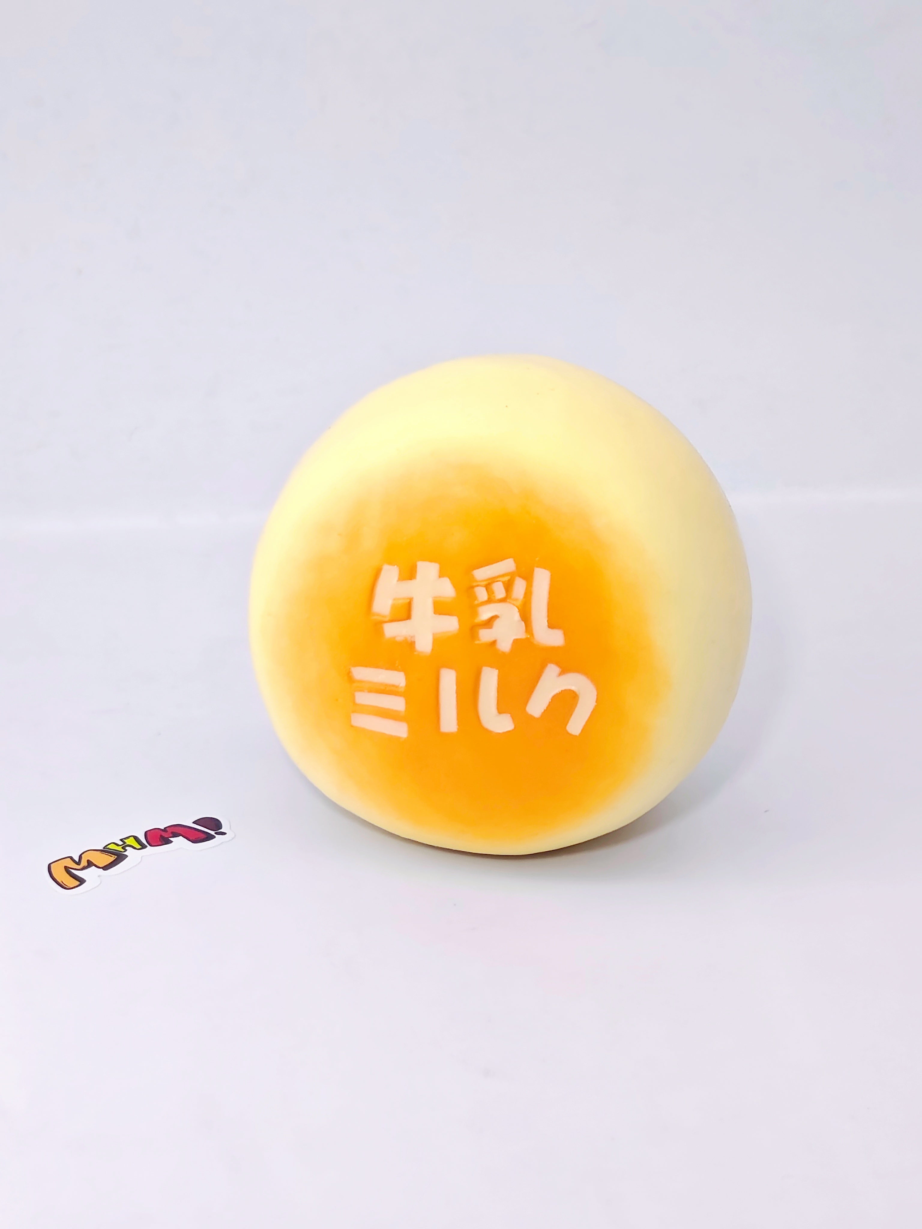 Soft Milk Bun Squishy | 3 Styles Dairy Bakery Themed Slow Rising  - soft slow rise fidget toy front view