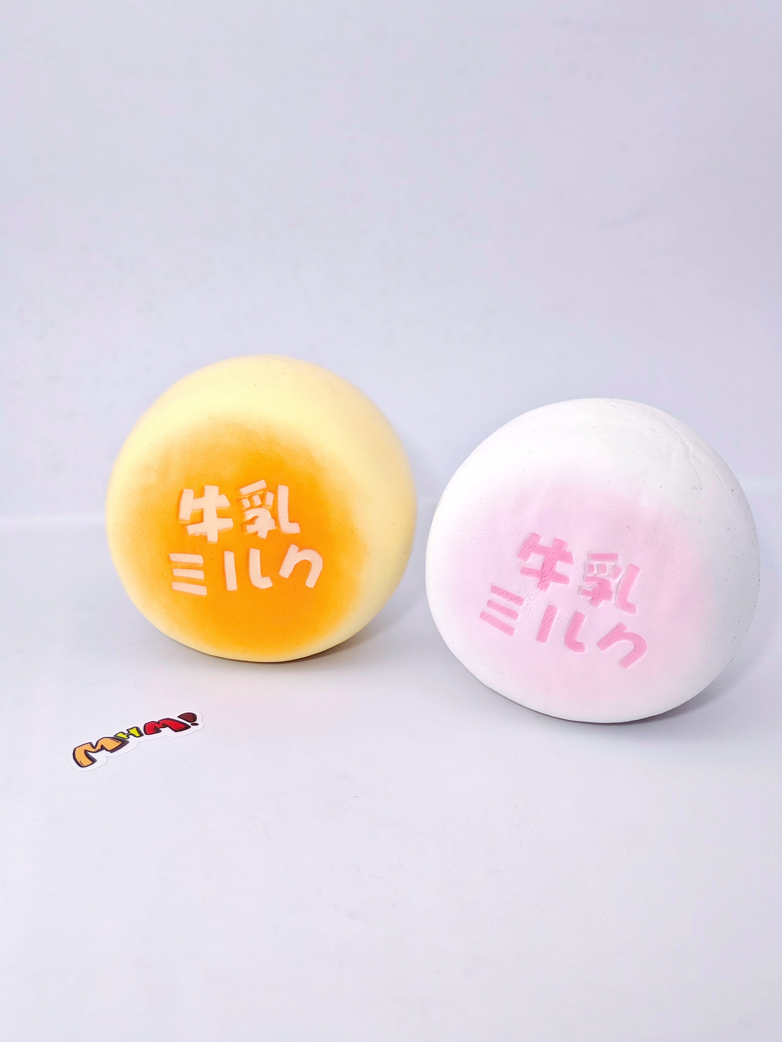 Soft Milk Bun Squishy | 3 Styles Dairy Bakery Themed Slow Rising  - kawaii squishy toy close up