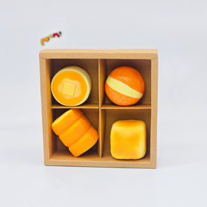 4-grid Mini Bread Squishy Set | Bakery Themed Slow Rising Stress  - slow rising squishy toy product photo